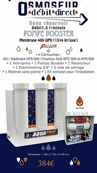 Osmoseur débit direct 400GPD caréné
